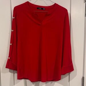 Cure. Womens Long Sleeve Heart Blouse Large